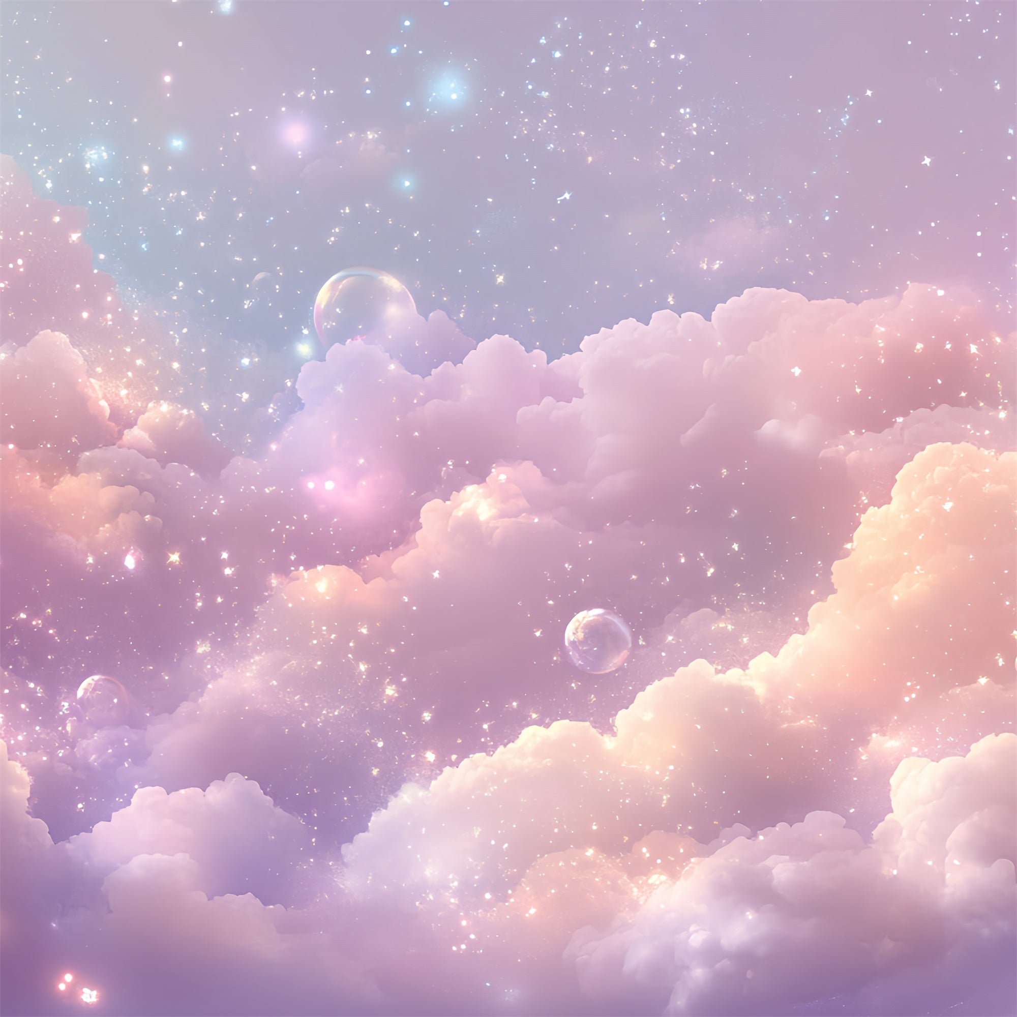 Toile de fond Ciel Nuageux Nuages Pastel Étincelants CSH4-262