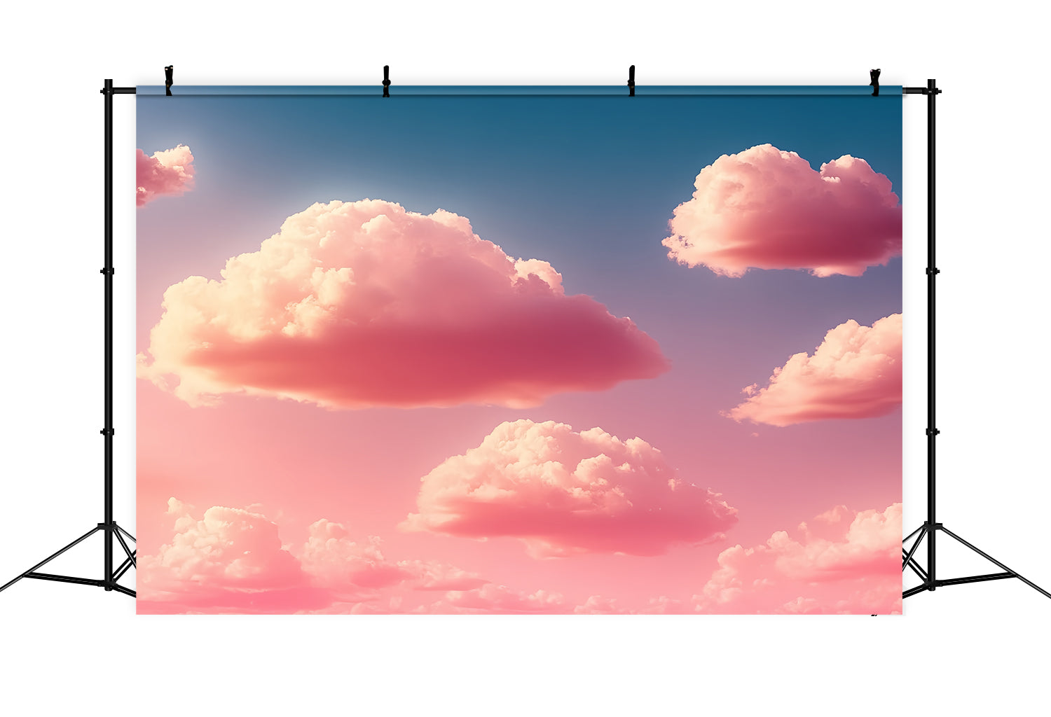 Toile de fond Nuages Fluffys Ciel Rosé CSH4-266