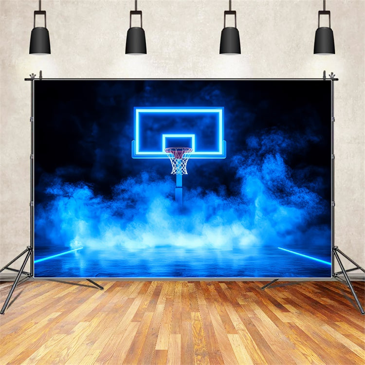 Toile de fond Terrain de Basketball Panier Néon CSH4-382