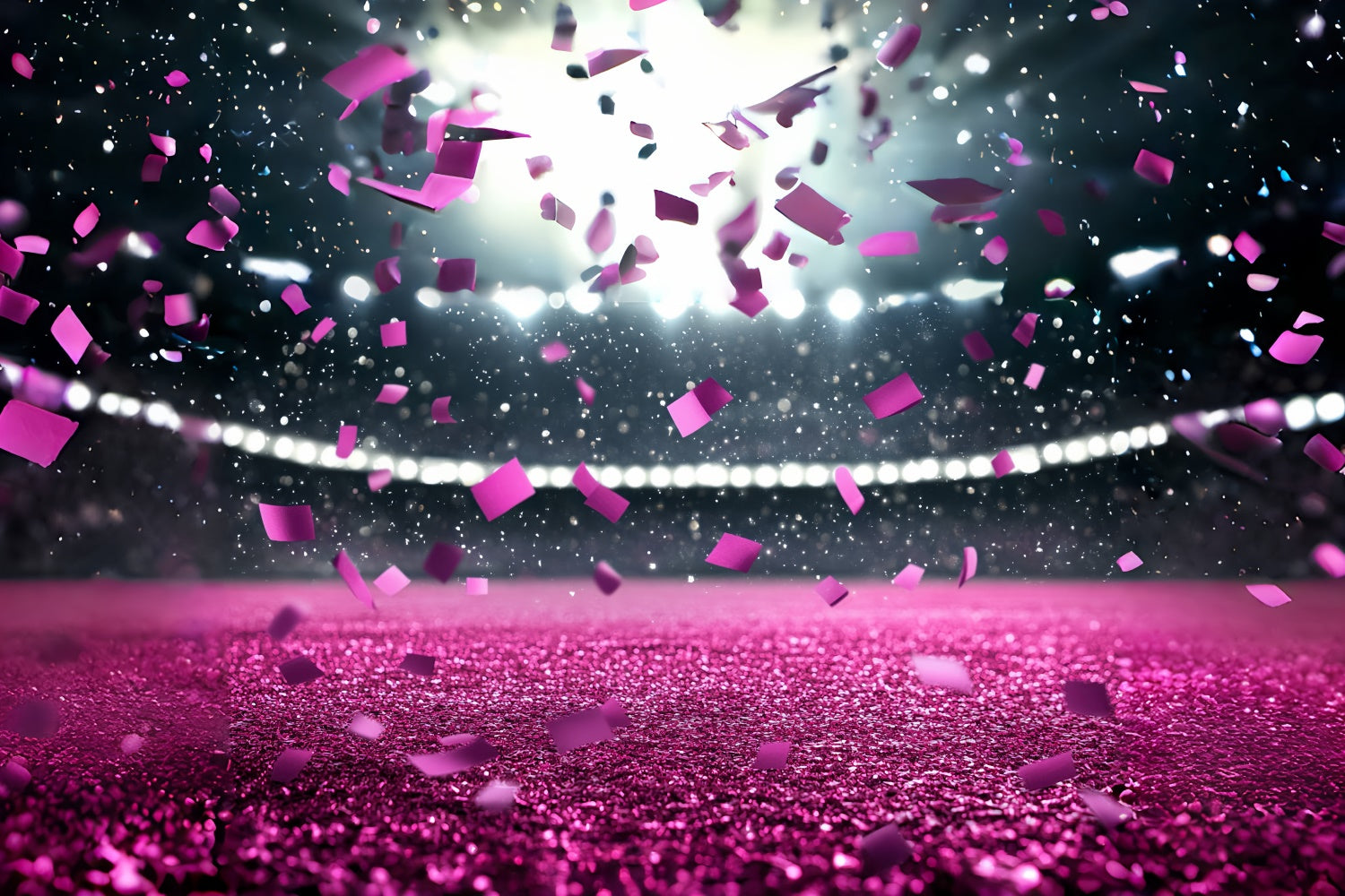 Toile de fond Sport Confettis Roses Étincelants Stade CSH4-390