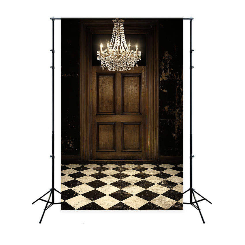 Toile de fond Photo Rétro Lustre Porte en Bois Vintage CSH4-393