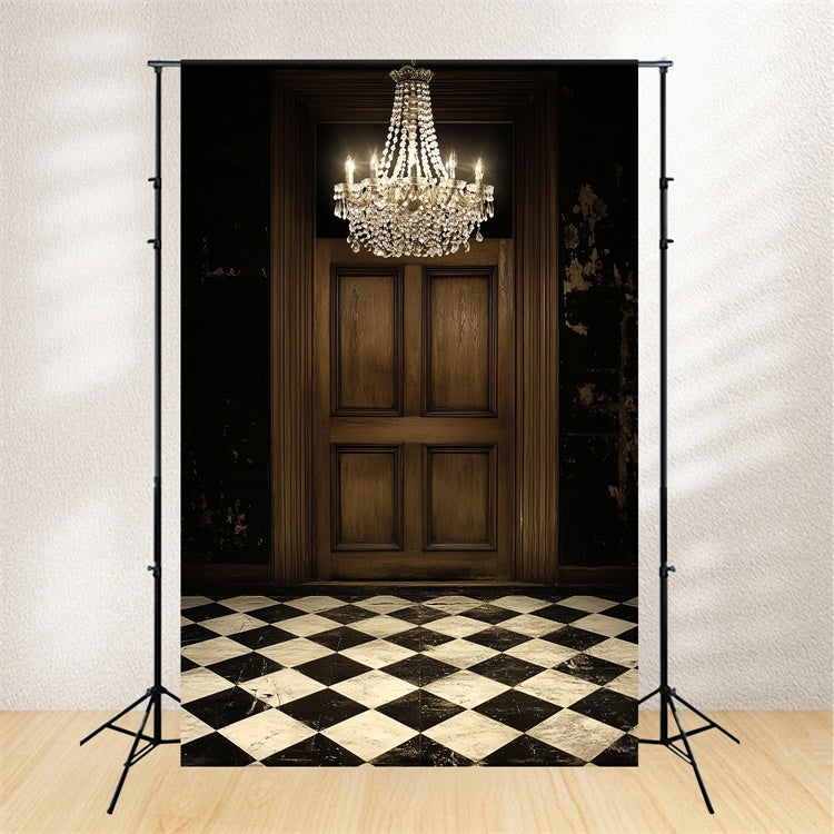 Toile de fond Photo Rétro Lustre Porte en Bois Vintage CSH4-393