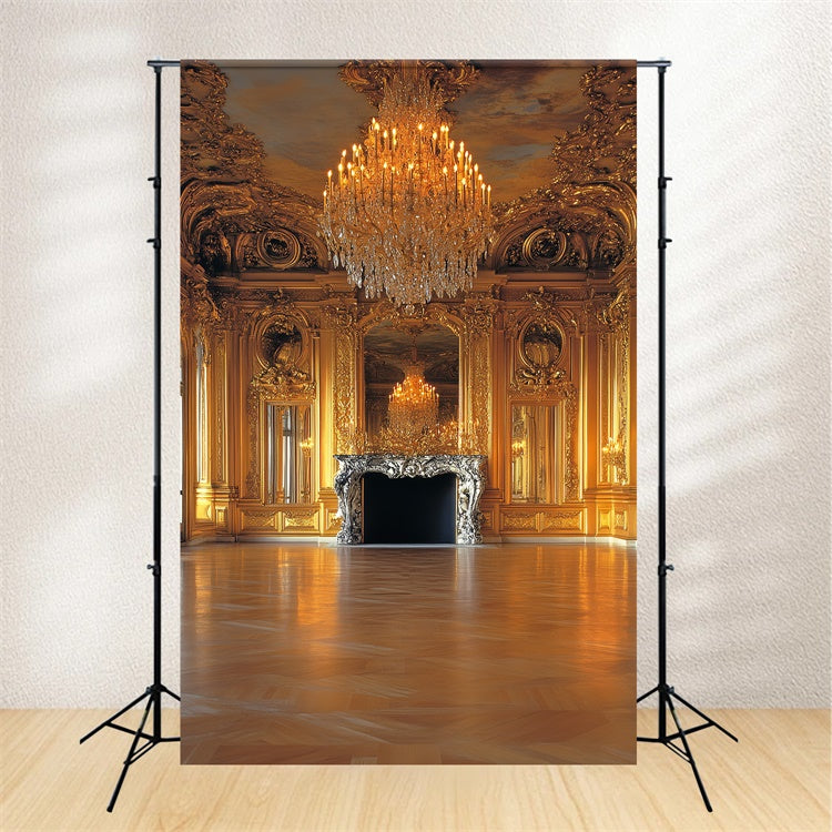 Toile de fond Photo Vintage Lustre Palais Doré CSH4-394