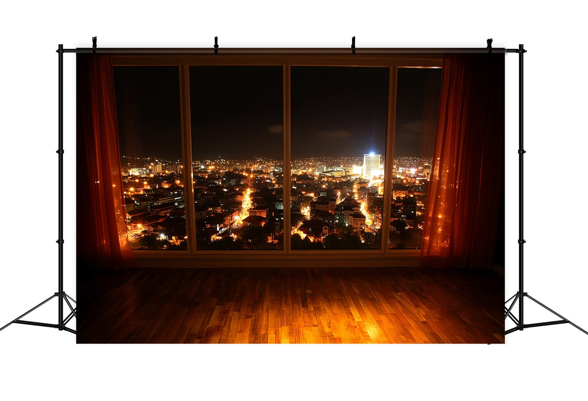 Toile de fond Photographie Vintage Vue Nocturne sur la Ville CSH4-401