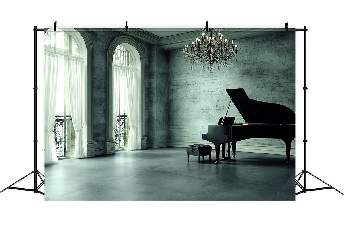 Toile de fond Photographie Vintage Piano Salle Élégante CSH4-412