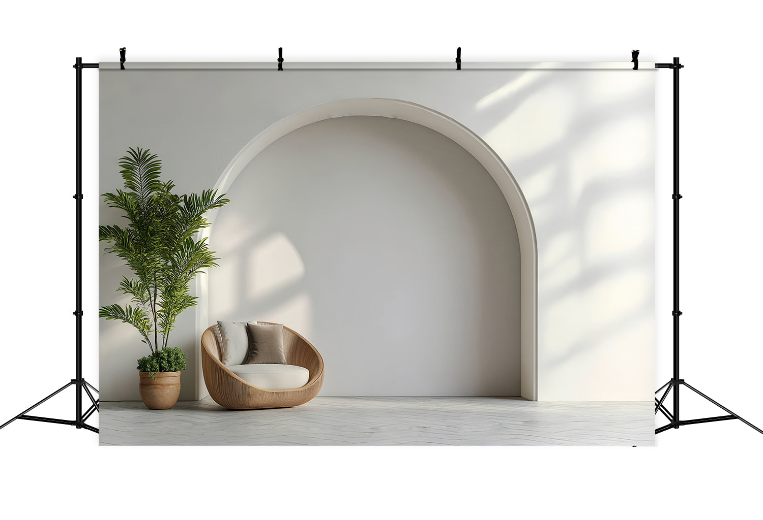 Toile de fond Architecture Arche Moderne Blanche Douce CSH4-417