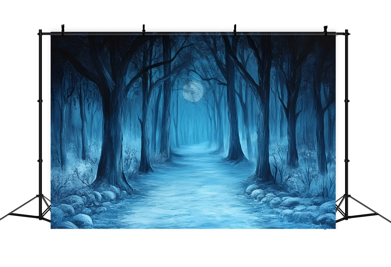 Toile de fond Sous-Bois Sentier Nocturne Clair de Lune CSH4-88