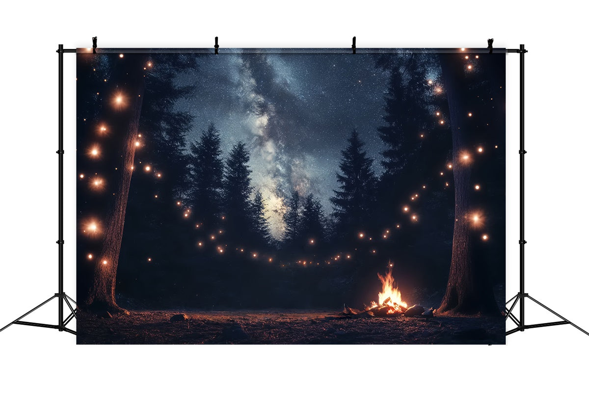 Toile de fond Fête des Pères Idées Forêt Étoilée Lumières CSH5-69