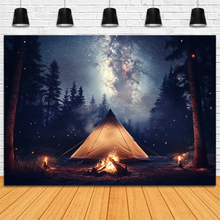 Toile de fond Photo Fête des Pères Nuit Étoilée Tente CSH5-70