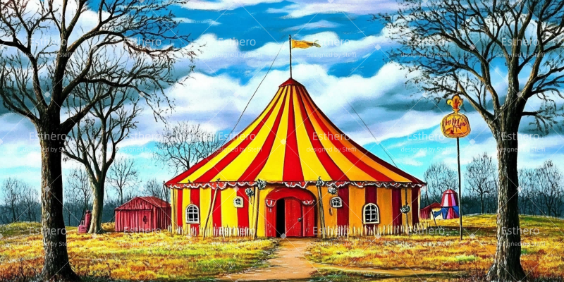 Fond de Scène Personnalisé Chapiteau De Cirque CSH511-T19