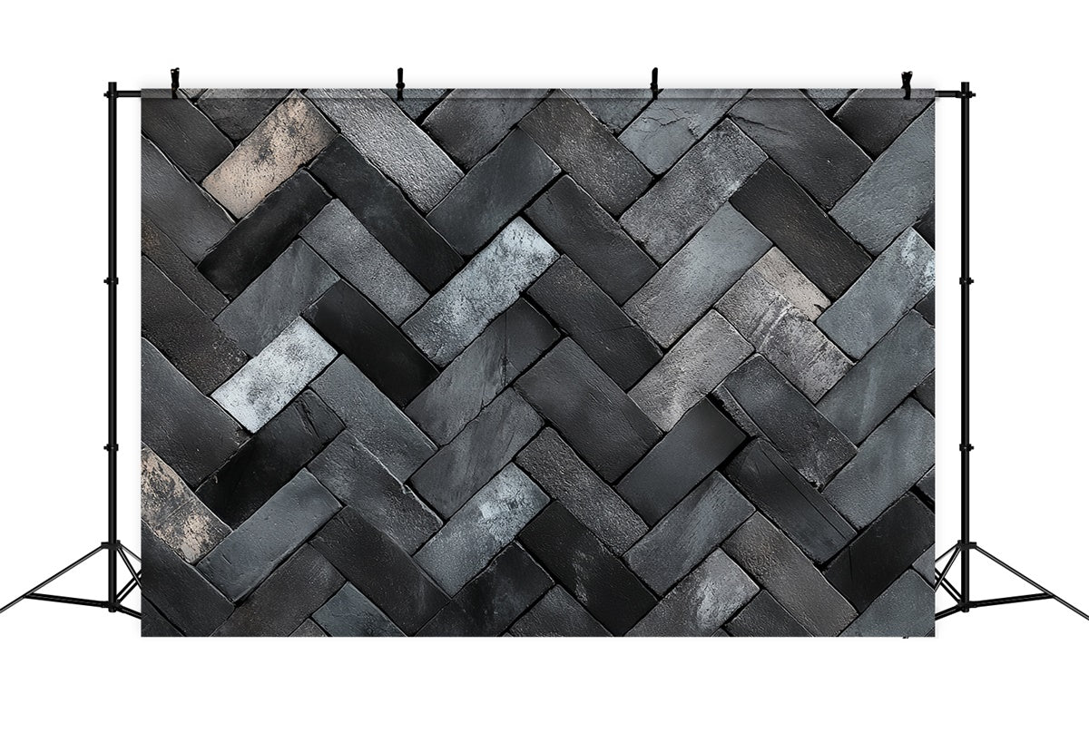 Toile de fond Photo Mur de Brique Motif Pierre Chevron CSH6-145