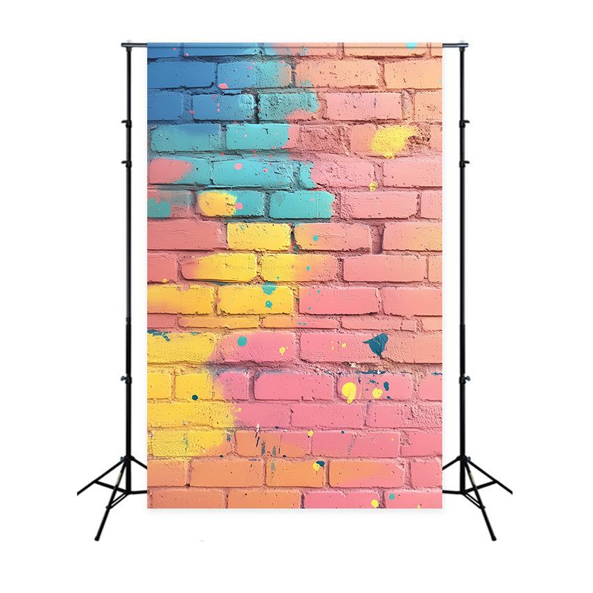 Toile de fond Mur de Brique Doodles Rêveurs Bonbons Pop CSH6-159