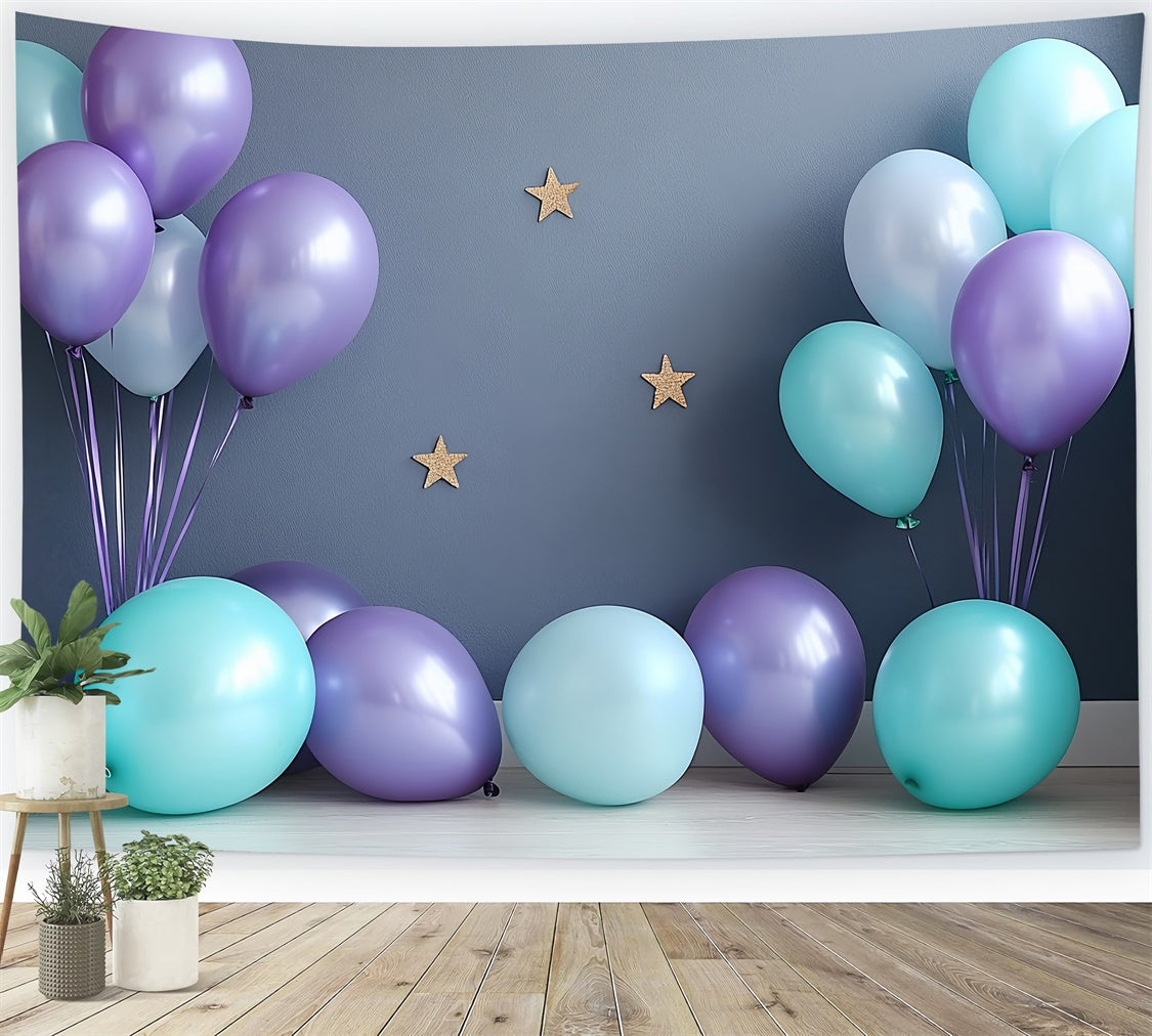 Toile de fond Cake Smash Rêve de Ballons Bleus CSH6-324
