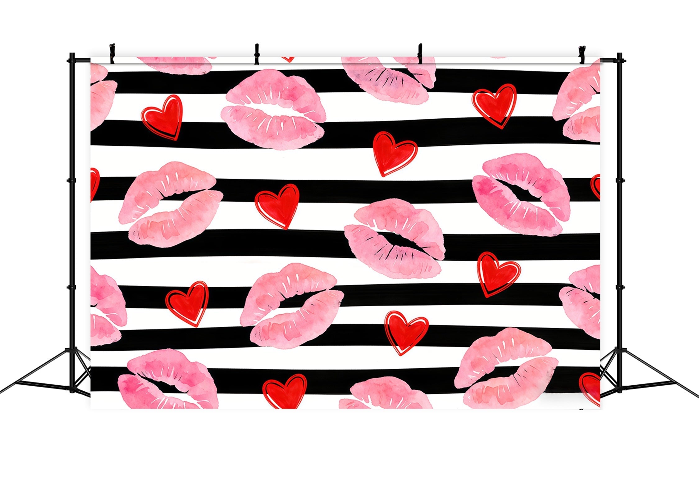 Fond Photo St Valentin Motif Cœurs Aquarelle CSH61-102