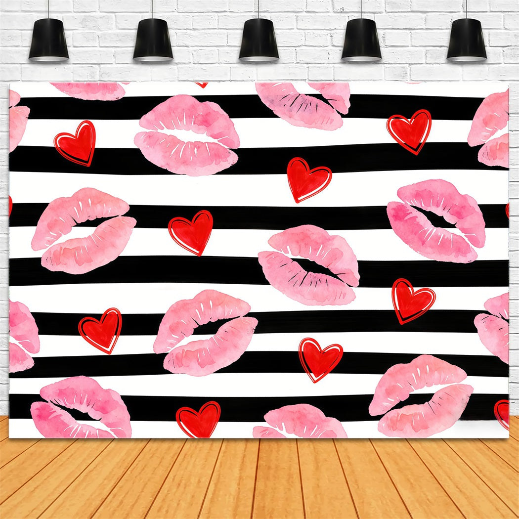 Fond Photo St Valentin Motif Cœurs Aquarelle CSH61-102