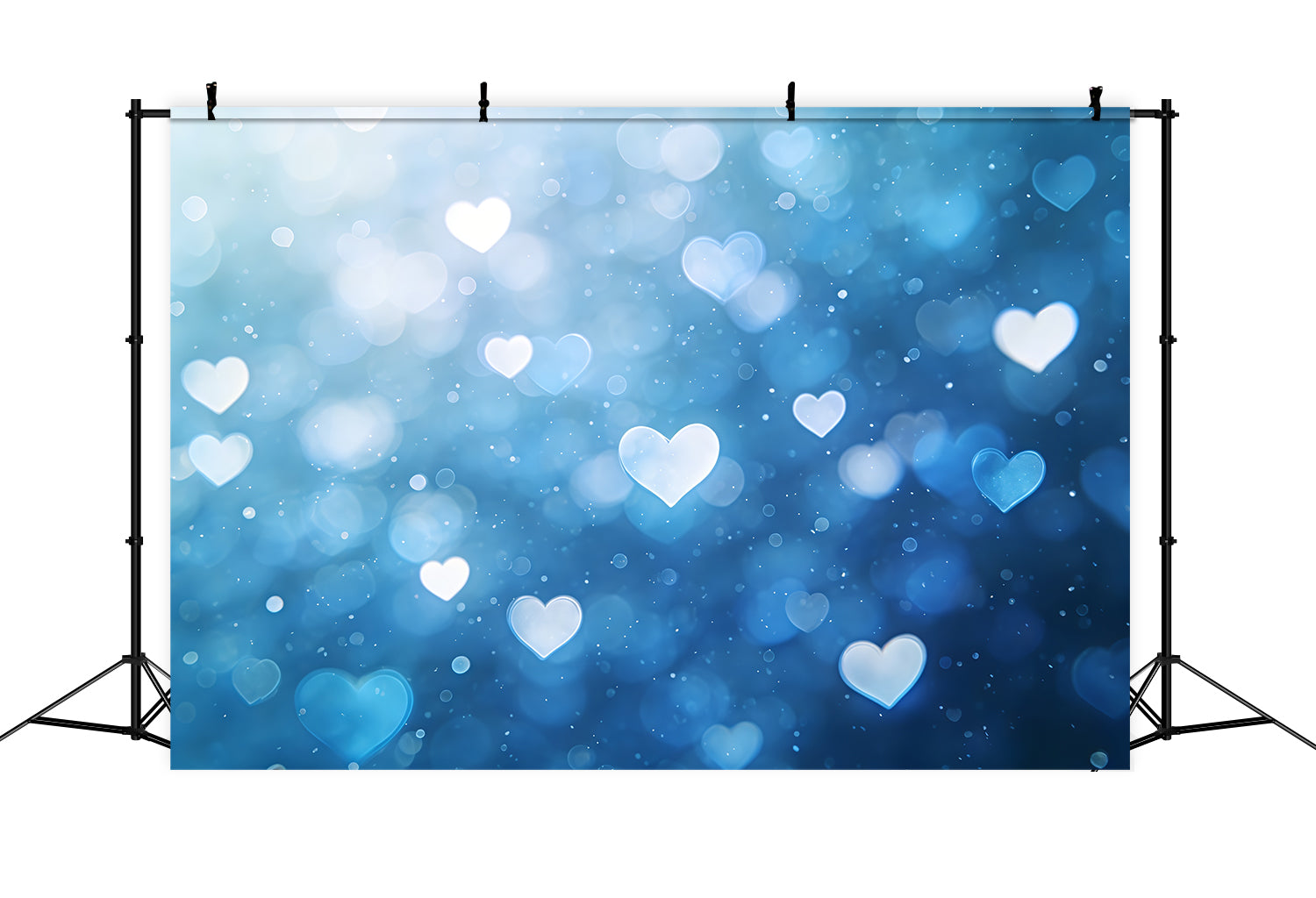 Fond Photo Saint-Valentin Lueur Bleue Cœur Romantique CSH61-104