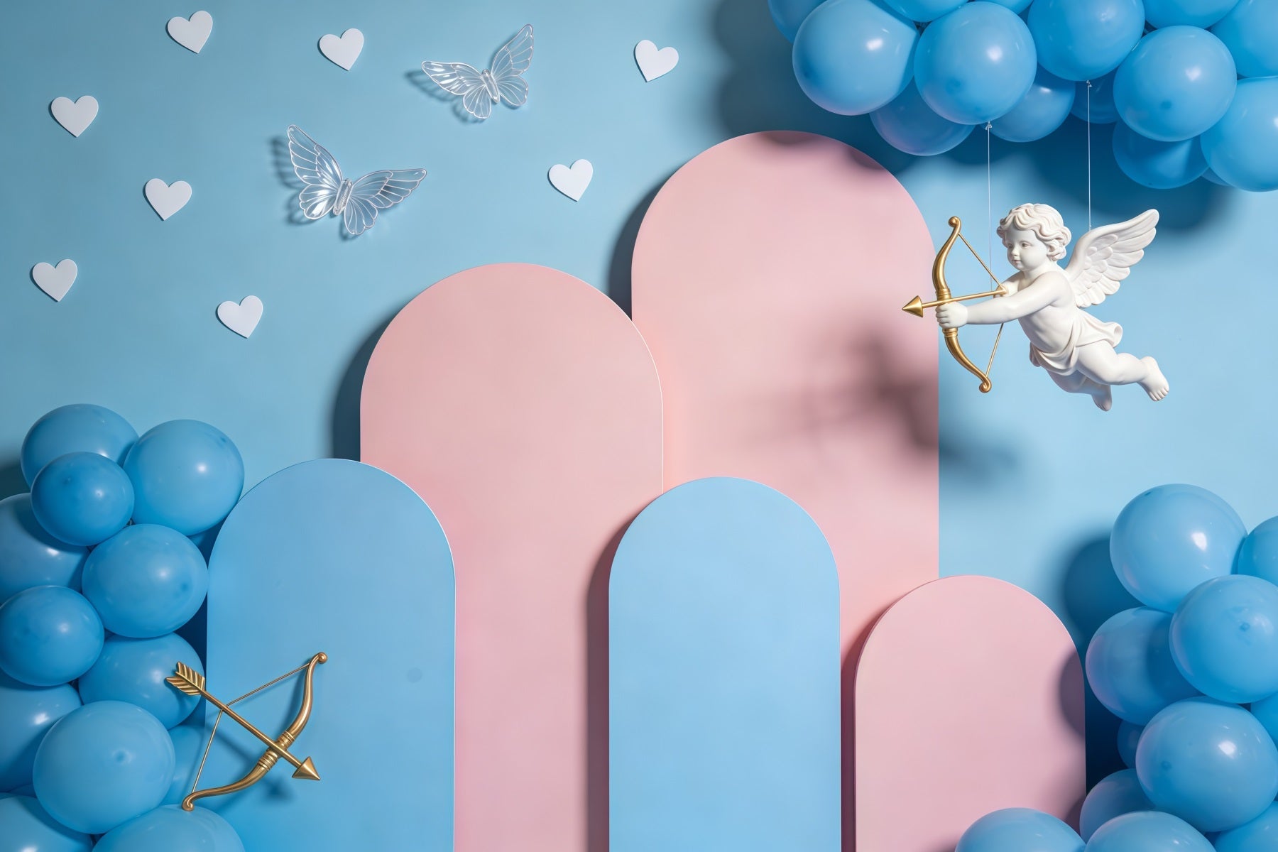 Fond Photo Saint-Valentin Structure Arche Ballons CSH61-112