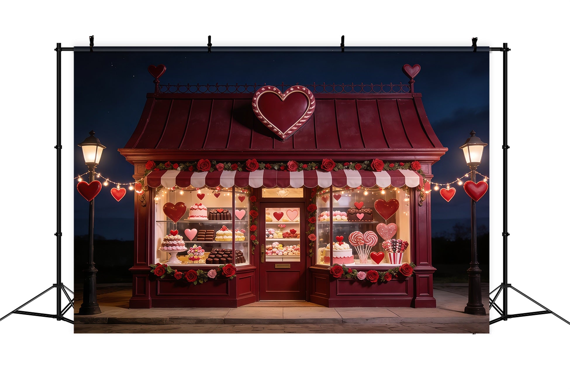 Fond Photo Saint-Valentin Vitrine Desserts Sweetheart CSH61-116