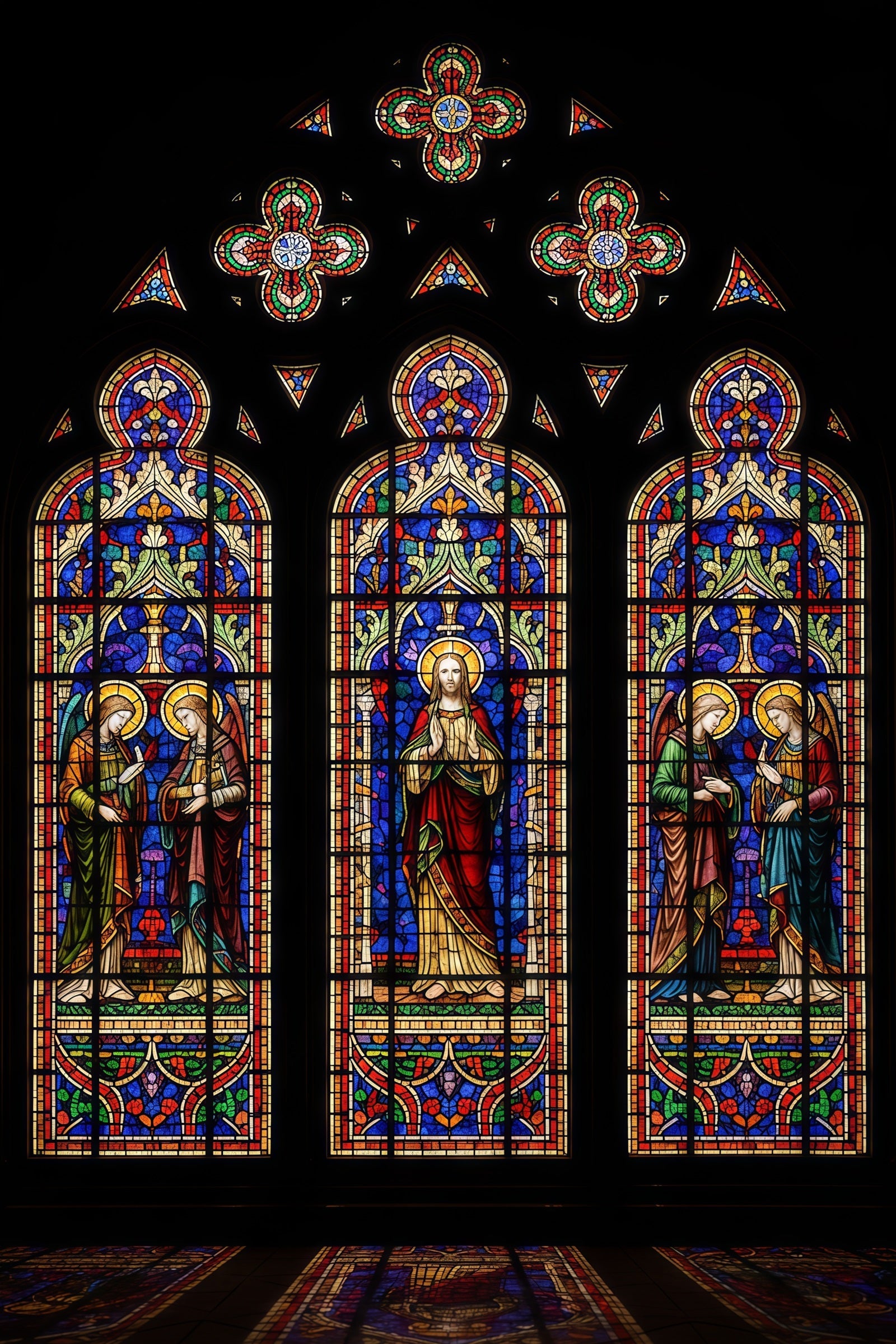 Fond de Pâques Scène Religieuse Sainte Trinité CSH61-16