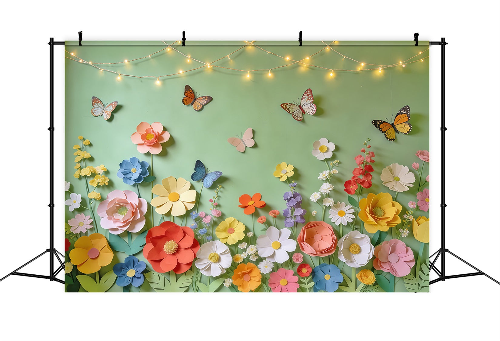 Toile de fond Photo Fleur Jardin Fleurs Papillons Lumières CSH61-160