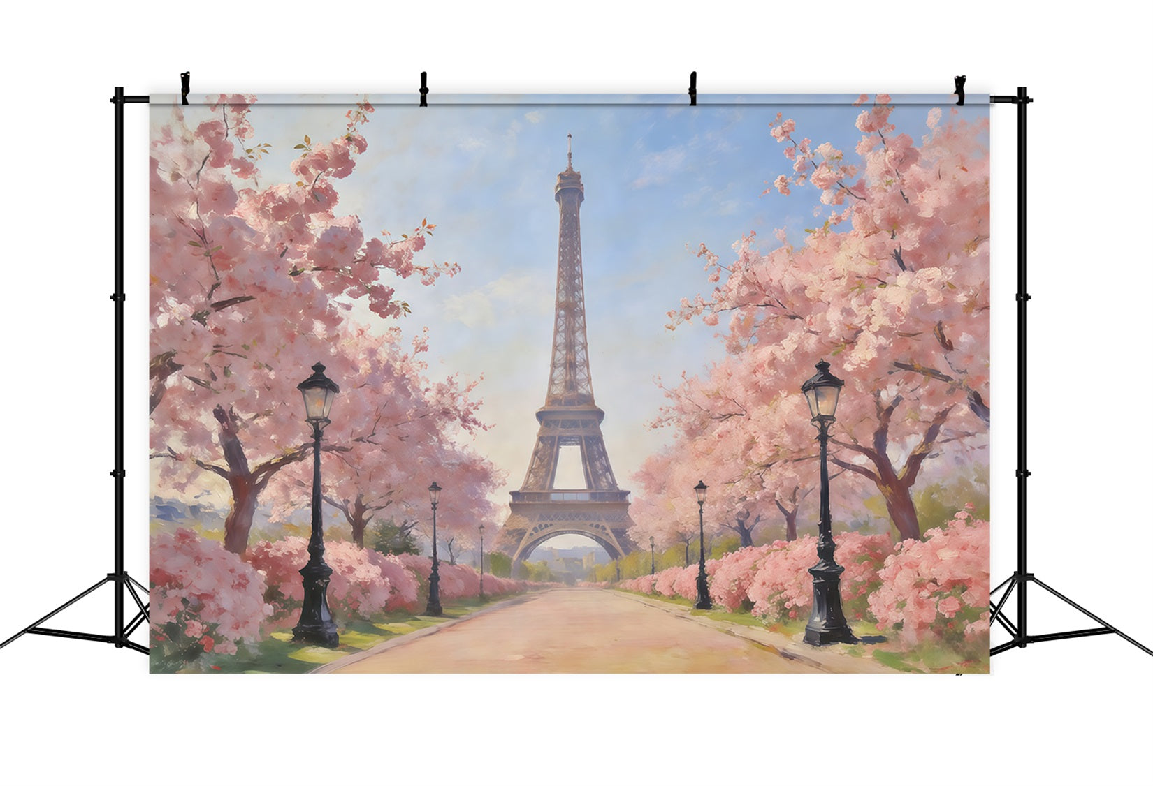 Fond Studio Photo Floral Avenue Paris Fleurs Cerisier CSH61-167
