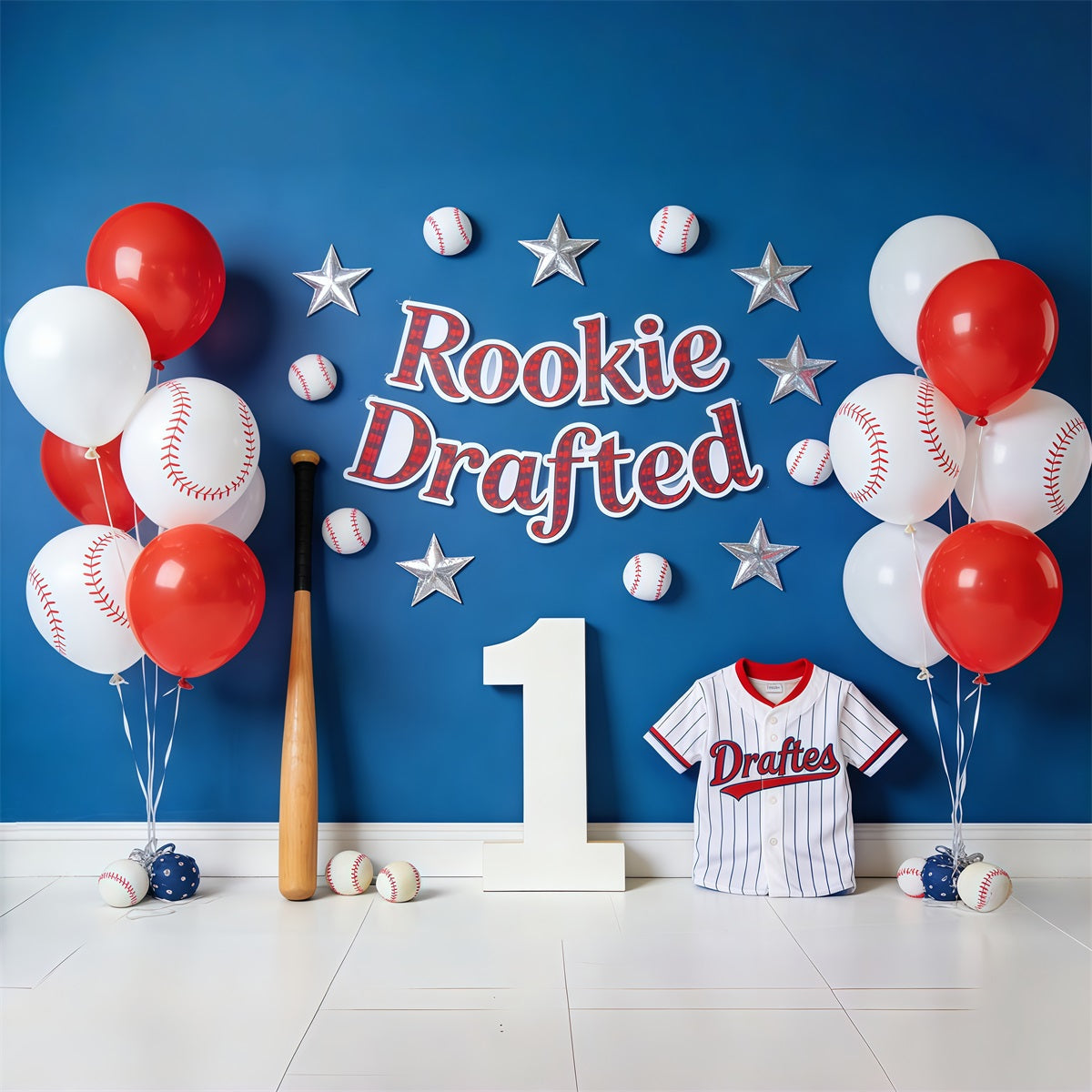 Fond Photo Baseball Mur Ballons Recrue Sélectionnée CSH61-175