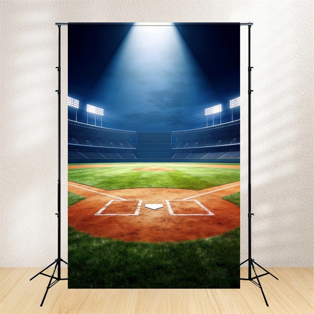Toile de fond Photo Baseball Terrain Projecteur Grande Arène CSH61-178