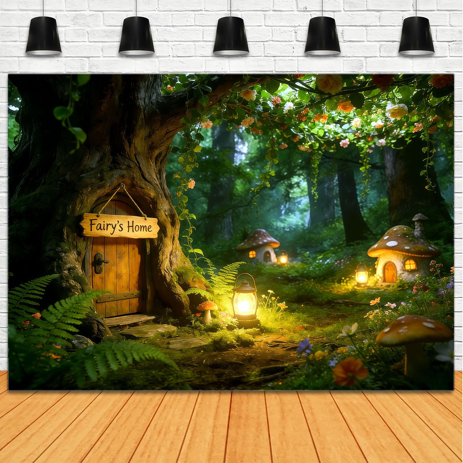 Fond Photo Forêt Féerique Porte Féerique Lanterne Creux CSH61-204
