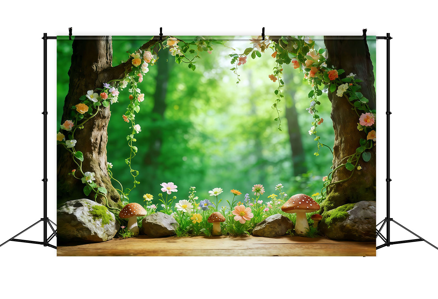 Fond Studio Forêt Boisée Cadre Jardin Creux D’Arbre Floral CSH61-209