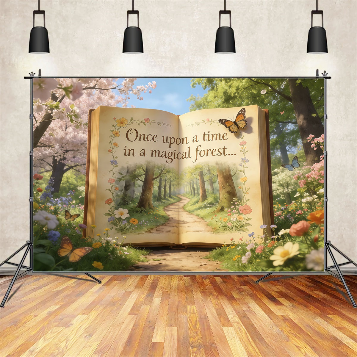 Toile de Fond Forêt de Conte de Fées Livre Ouvert Jardin Conte De Fées CSH61-220