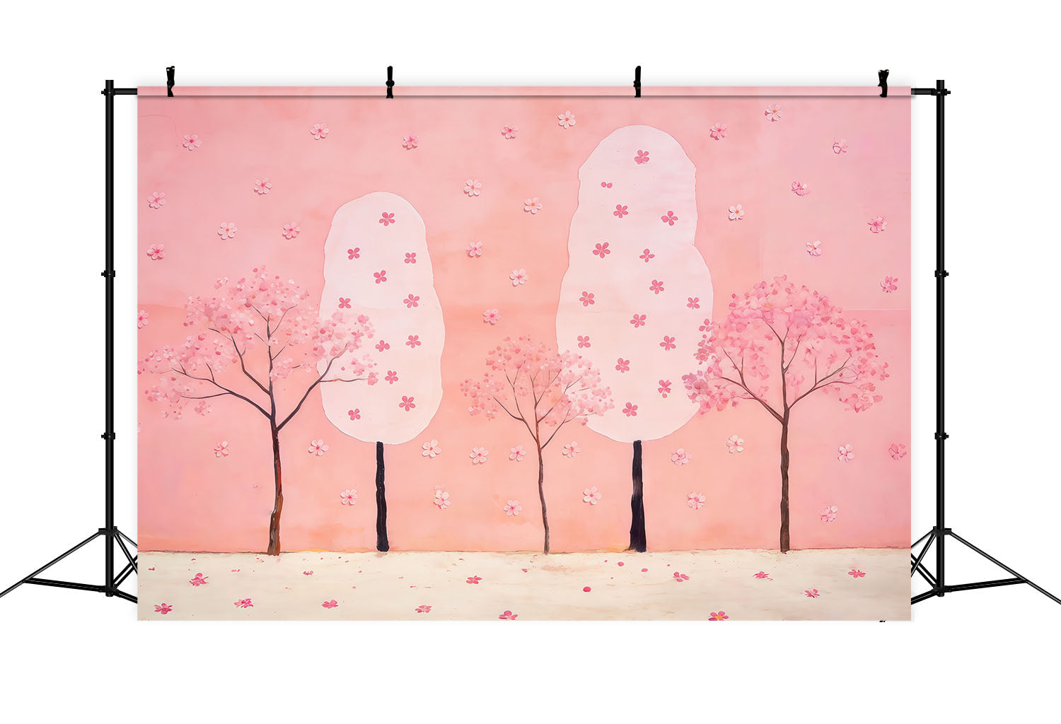 Fond Studio Photo Cabine Forêt Cerisiers Pastel Paysage Rêve CSH61-223