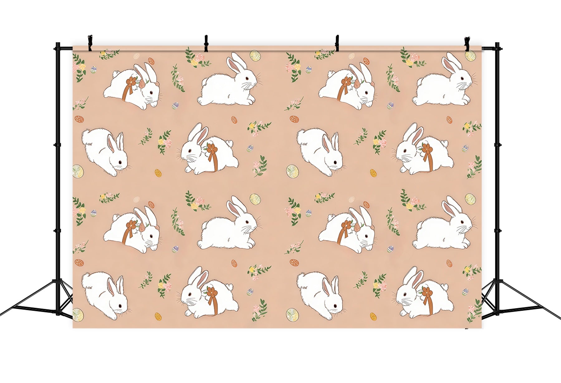 Fond Photo Pâques Motif Lapin Doux Floral CSH61-33