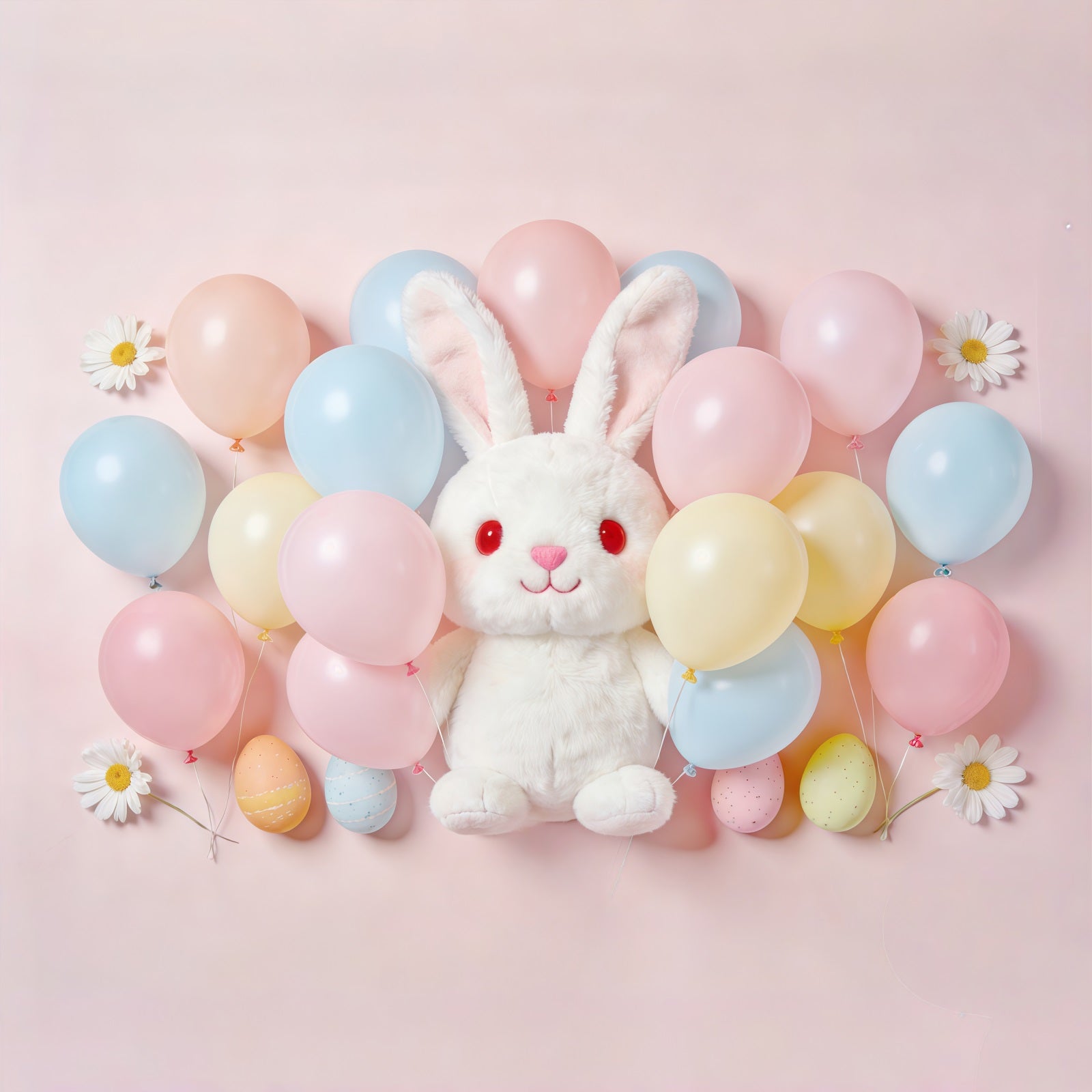 Toile de fond Pâques Tas Œufs Pastel Lapin CSH61-58