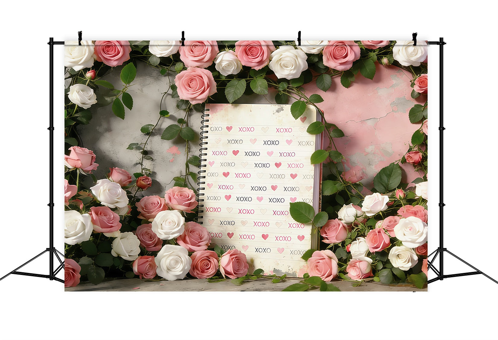 Toile de fond Saint-Valentin Jardin Vintage Roses Romantiques CSH61-97