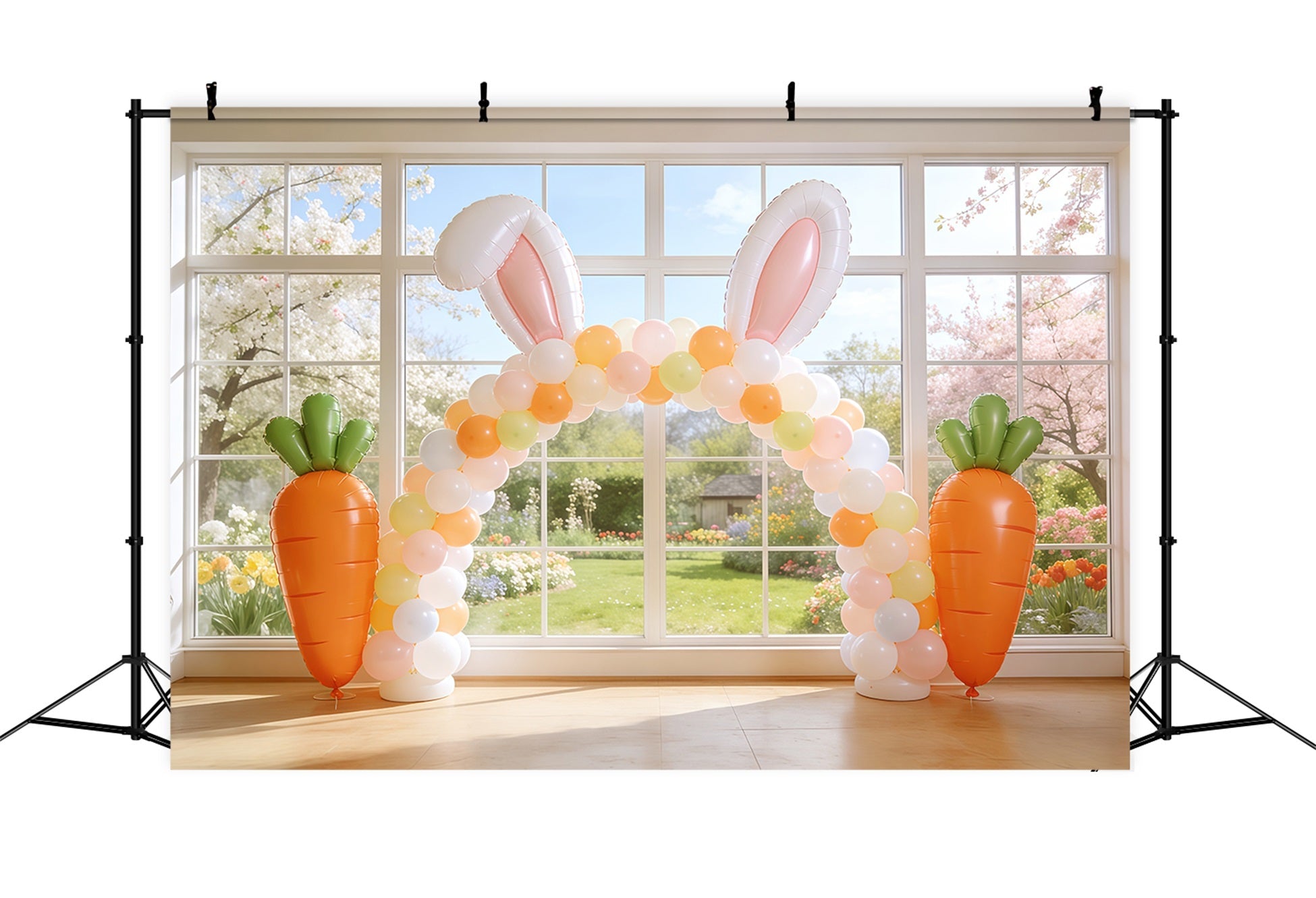 Fond Studio Pâques Arche Ballons Oreilles Lapin CSH62-107