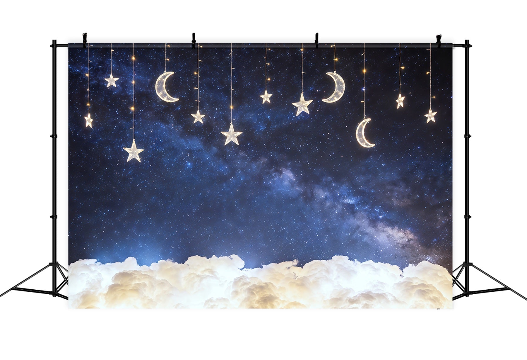 Toile de fond Ciel Étoiles Lumineuses Lune Galaxie CSH62-113