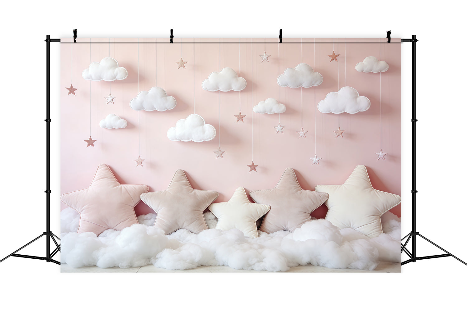 Fond Photo Nuages Étoile Rose Nuages Coussins CSH62-120