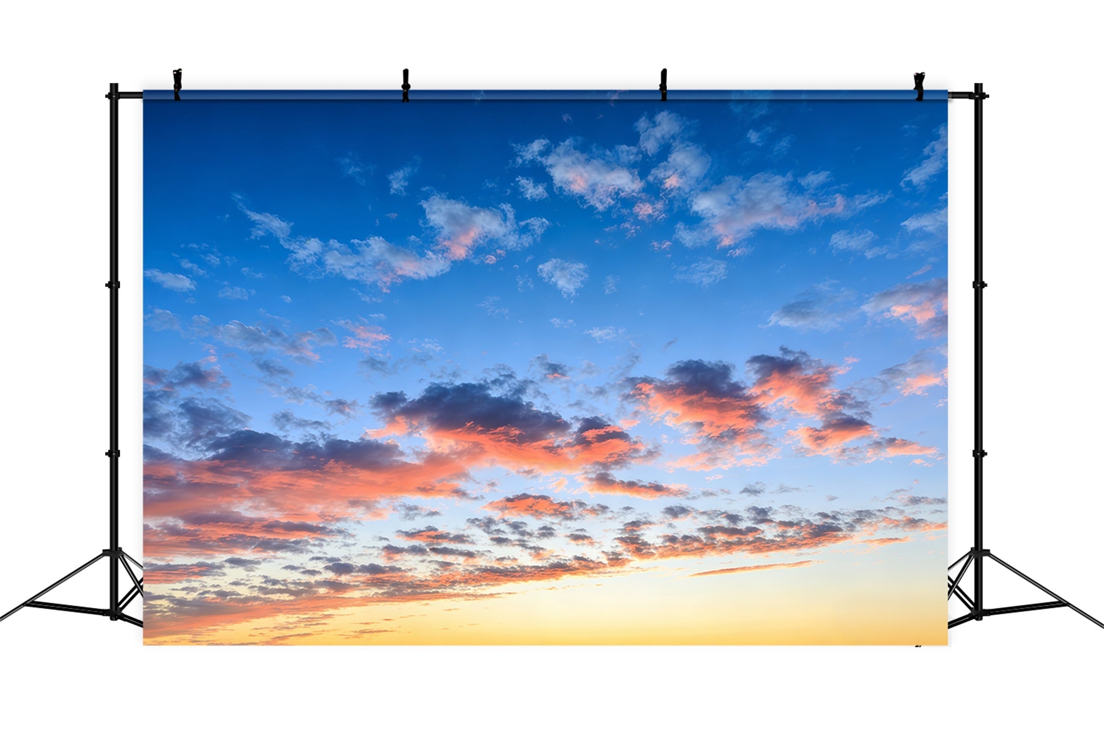 Toile de fond Photo Ciel Lueur Orange Coucher Soleil CSH62-134