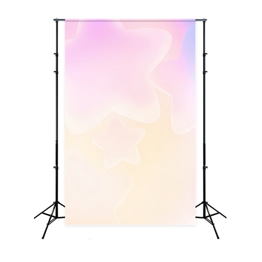 Fond Photo Dégradé Étoiles Crème Rose Violet Jaune CSH62-33