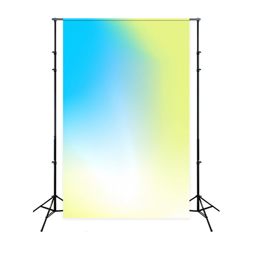 Toile de Fond Photographie Dégradée Dégradé Fluide Bleu Océan Jaune CSH62-47