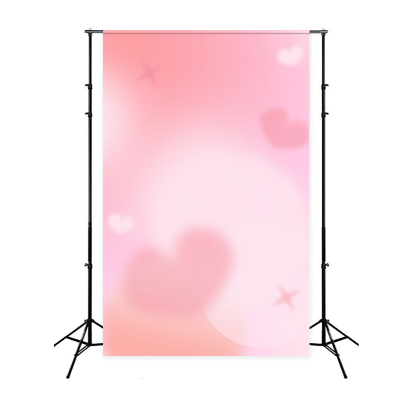 Fond Dégradé Gris Brume Cœur Amour Rose Bonbon Blush CSH62-50