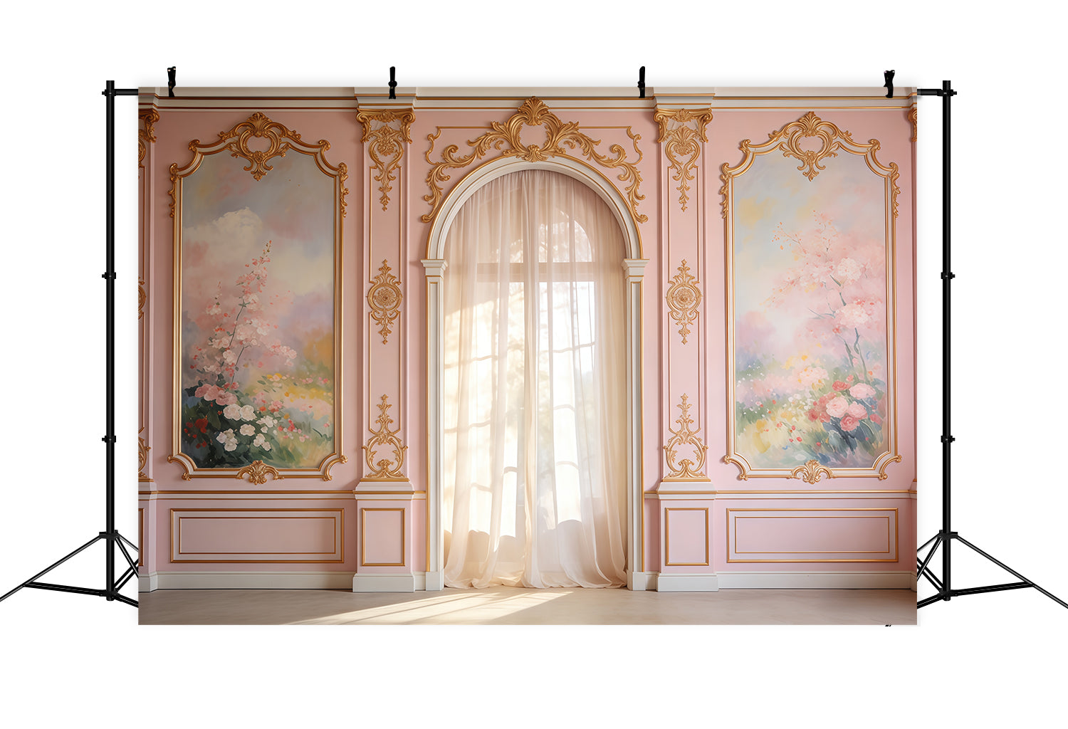 Fond Fête des Mères Floral Rococo Mur Rose Arche Fleurie CSH63-87