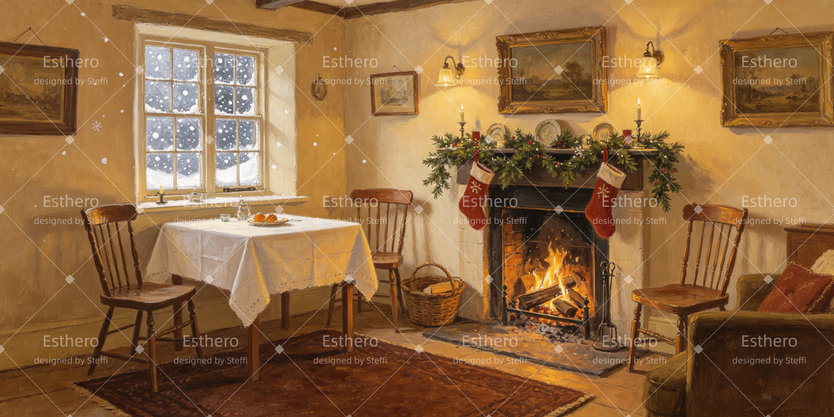 Idées de décors de scène Cottage de Noël Décors pour spectacle scolaire CSH66-T68