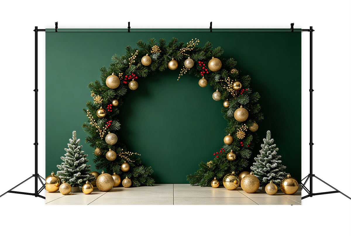 Décors Photo De Noël Arche Décorative Verte Décor De Portrait De Noël CSH69-60