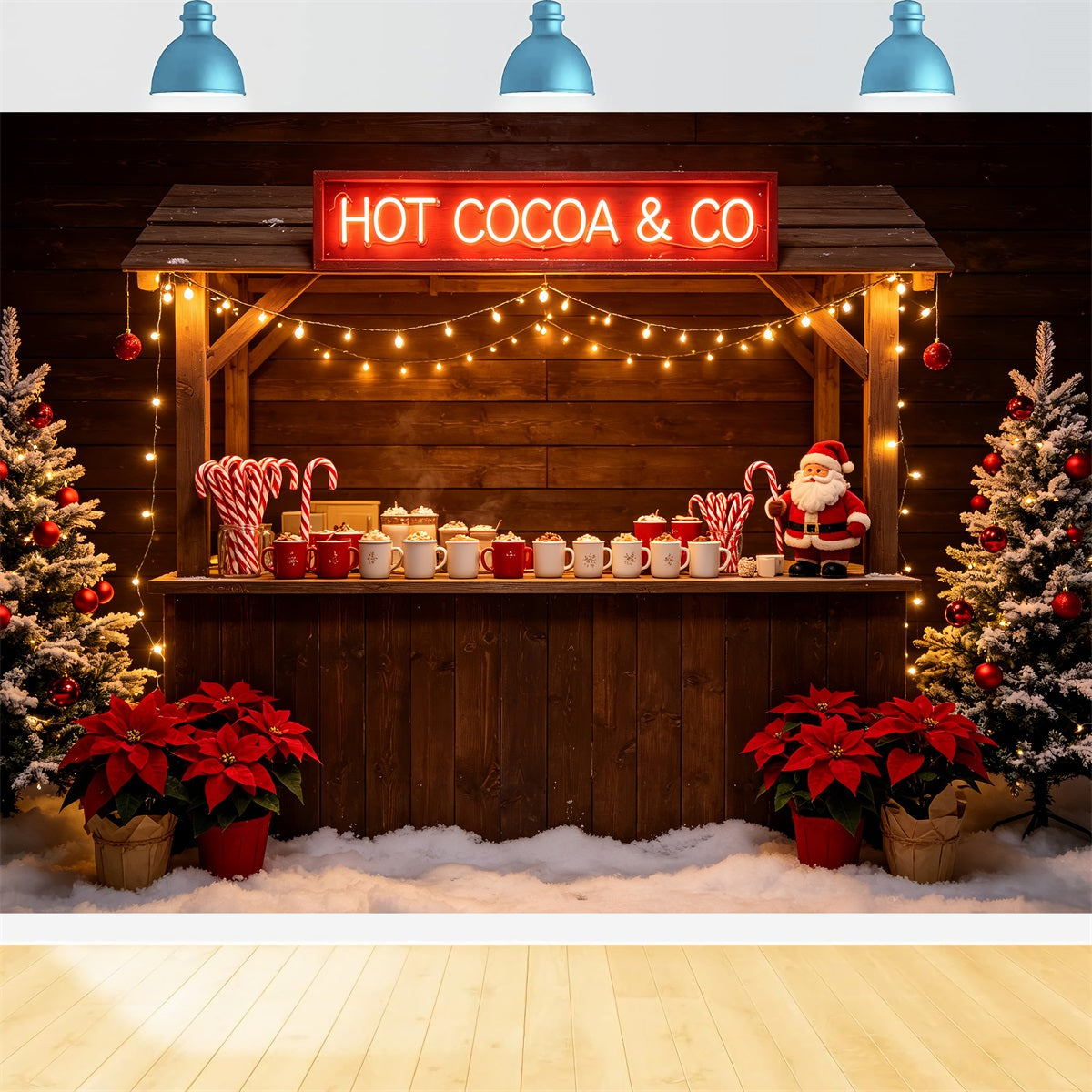 Décor De Noël Pour Une Fête Barre De Chocolat Chaud En Bois Décor De Fête De Noël CSH69-74