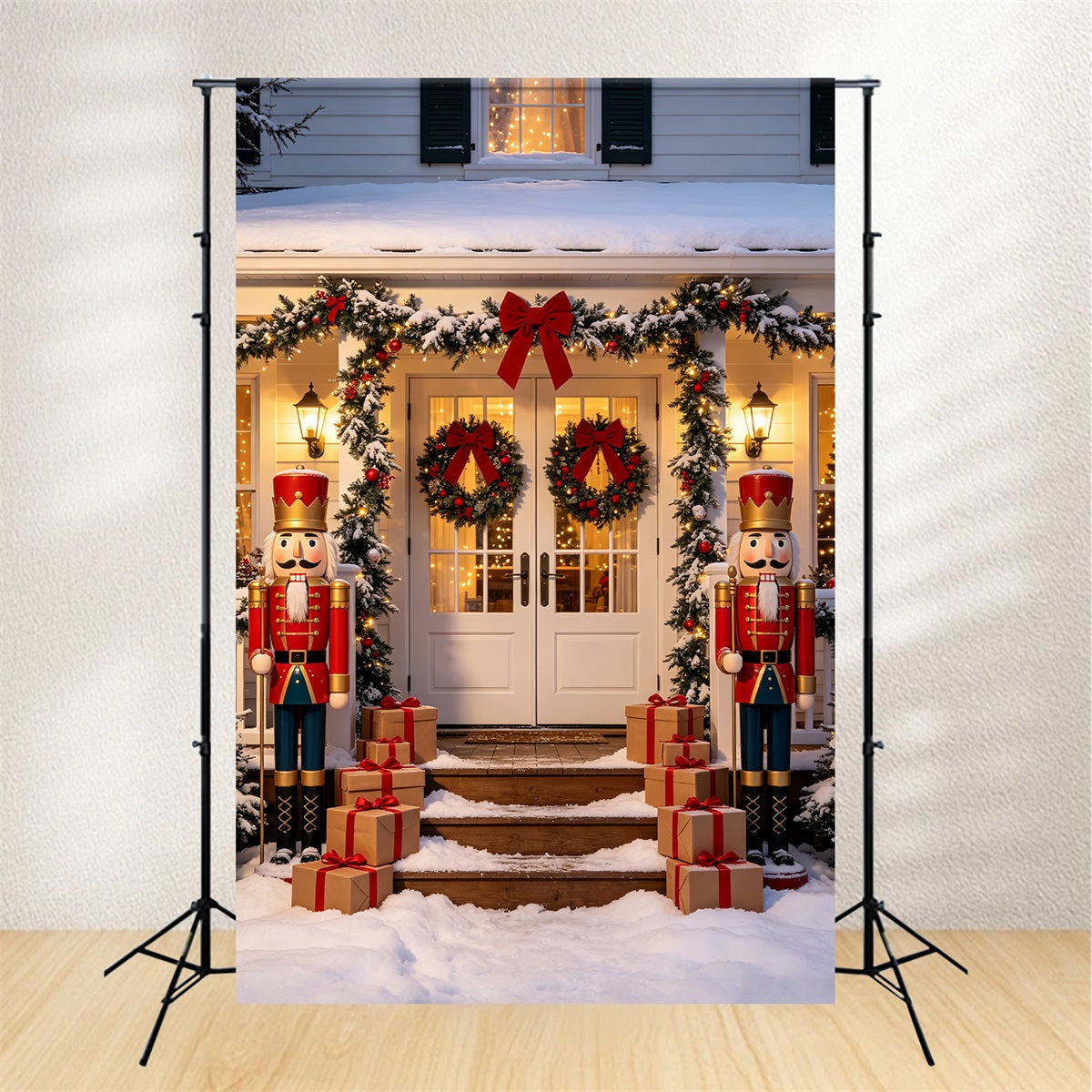 Fond Photo Casse-Noisette Entrée De La Maison De Nuit Décor De Ballet Casse-Noisette CSH69-79