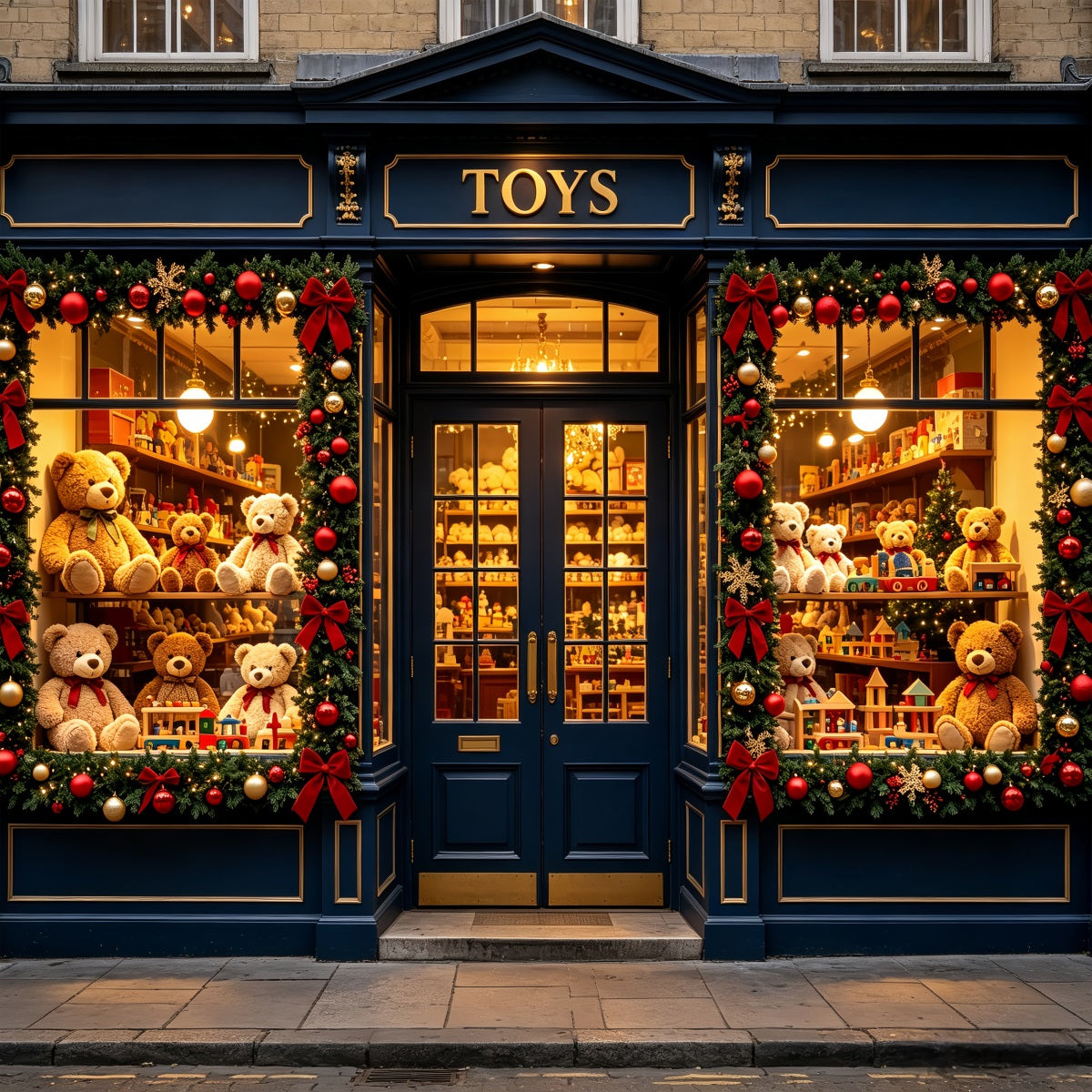 Décor Intérieur De L'Atelier Du Père Noël Présentoir Pour Ours En Peluche Dans Un Magasin CSH69-88