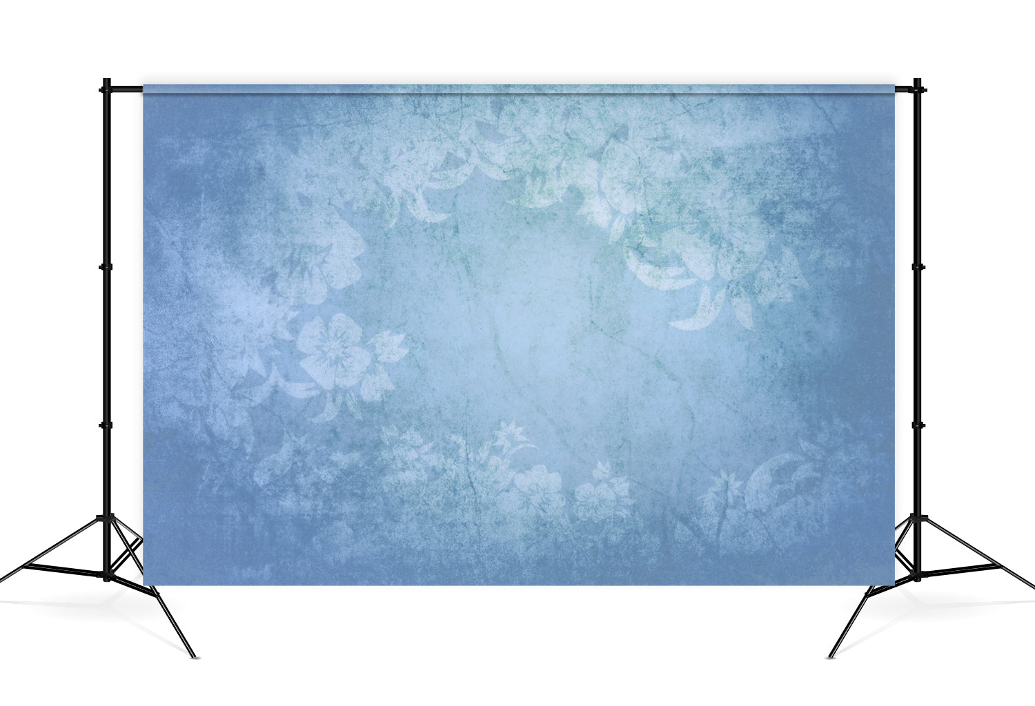 Fondo de flores de acuarela azul de bellas artes D1022