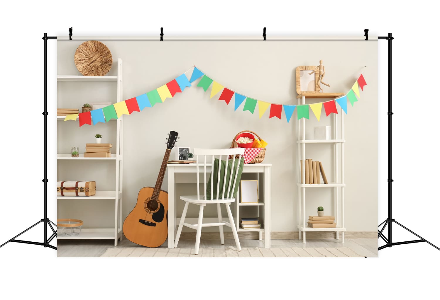 Toile de Fond de Salle d'Étude Décorée pour la Rentrée Scolaire DBD7-14