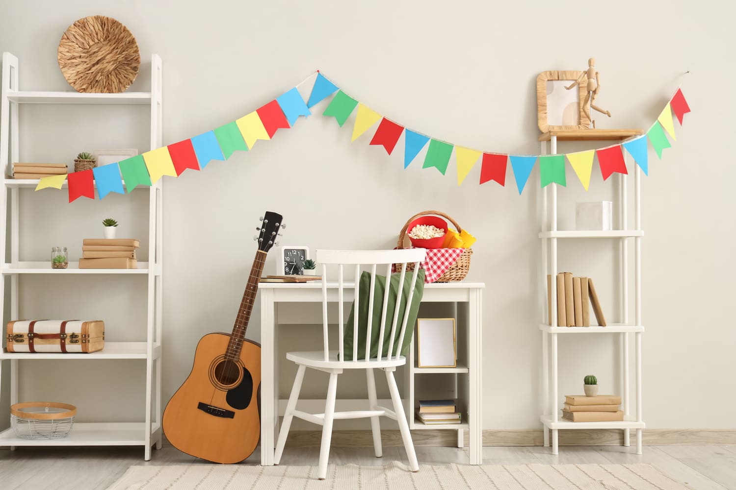 Toile de Fond de Salle d'Étude Décorée pour la Rentrée Scolaire DBD7-14